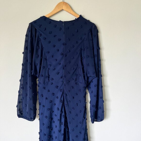 Anthropologie Eri + Ali Michaela Textured Dot Dress Size 8 - Picture 11 of 13